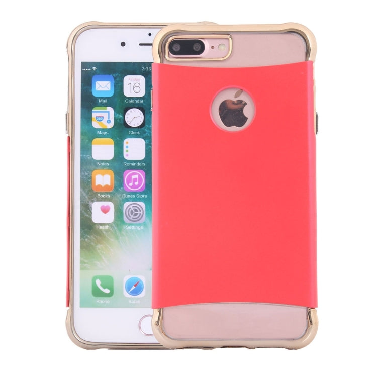 For iPhone 8 Plus & 7 Plus   Electroplating Dropproof TPU+PC Detachable Protective Back Cover Case