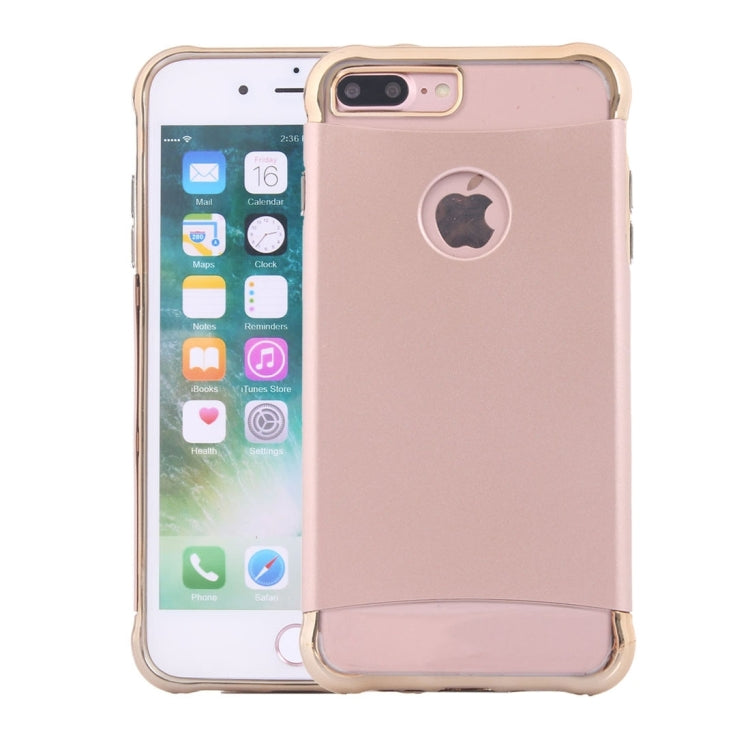 For iPhone 8 Plus & 7 Plus   Electroplating Dropproof TPU+PC Detachable Protective Back Cover Case