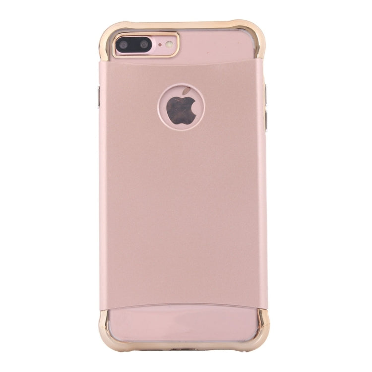For iPhone 8 Plus & 7 Plus   Electroplating Dropproof TPU+PC Detachable Protective Back Cover Case