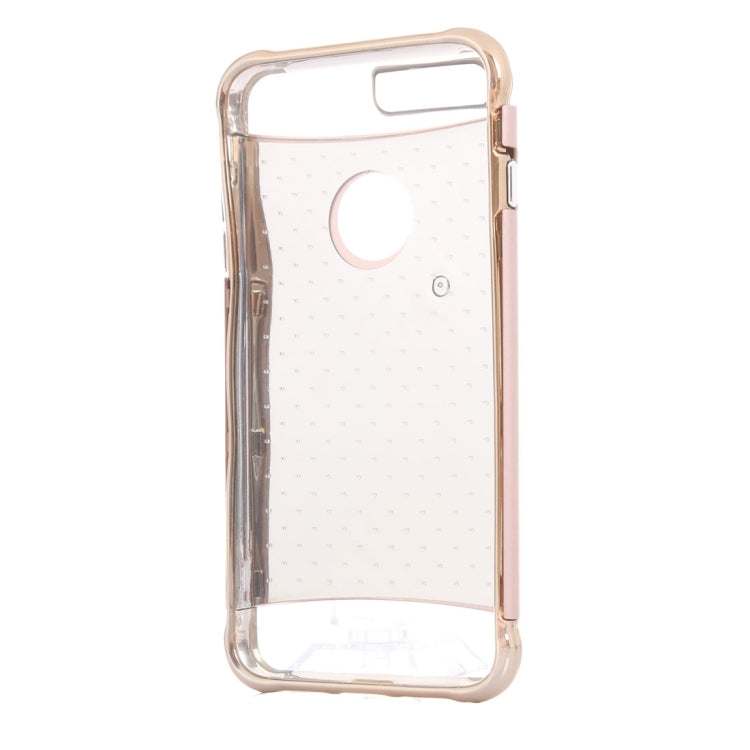 For iPhone 8 Plus & 7 Plus   Electroplating Dropproof TPU+PC Detachable Protective Back Cover Case