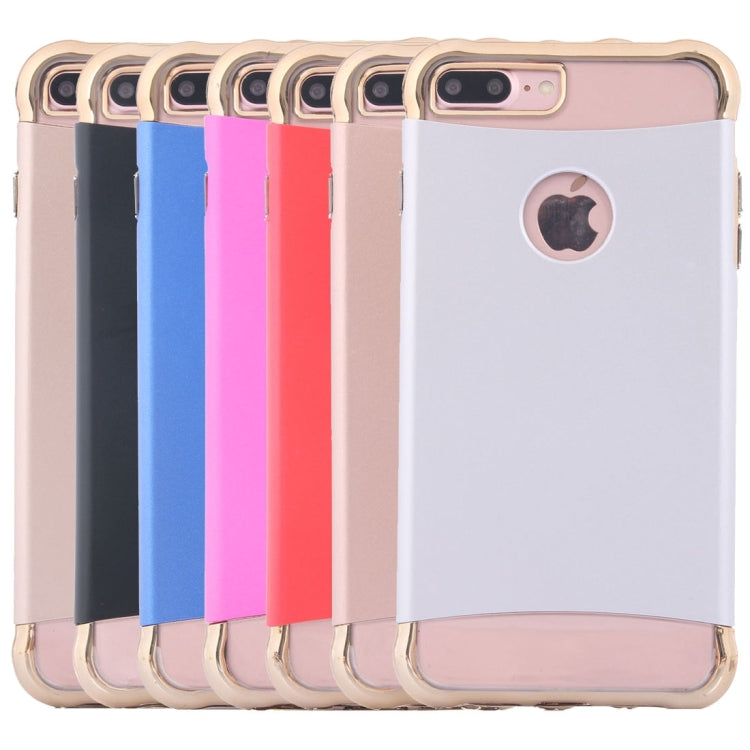For iPhone 8 Plus & 7 Plus   Electroplating Dropproof TPU+PC Detachable Protective Back Cover Case