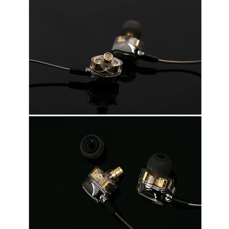 Original 1.2m G2 Dual Moving Coil 6mm Dual Dynamic Driver Earphone, HiFi In-Ear Stereo Audio Earphone, For Apple & Smart Phone & MP3/4 & Other Sound Output Devices