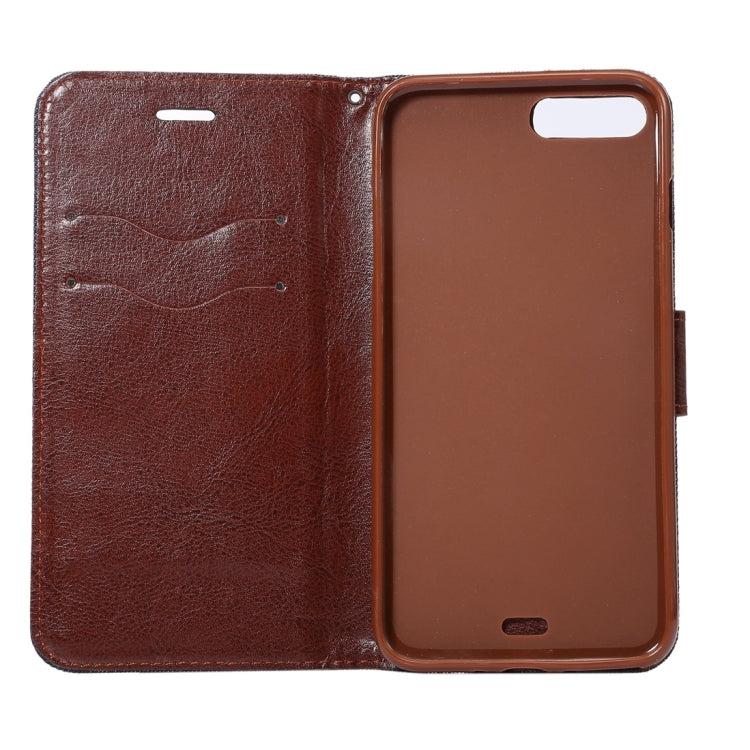 For iPhone 8 Plus & 7 Plus   Cowboy Cloth Texture Magnetic Adsorption Horizontal Flip Leather Case with Card Slot & Holder & Wallet(Black)