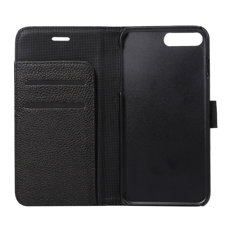 For iPhone 8 Plus & 7 Plus   Lichi Texture Magnetic Adsorption Horizontal Flip Leather Case with Card Slot & Holder & Wallet