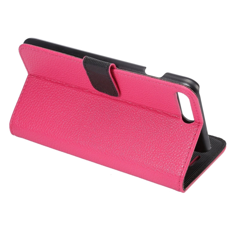 For iPhone 8 Plus & 7 Plus   Lichi Texture Magnetic Adsorption Horizontal Flip Leather Case with Card Slot & Holder & Wallet