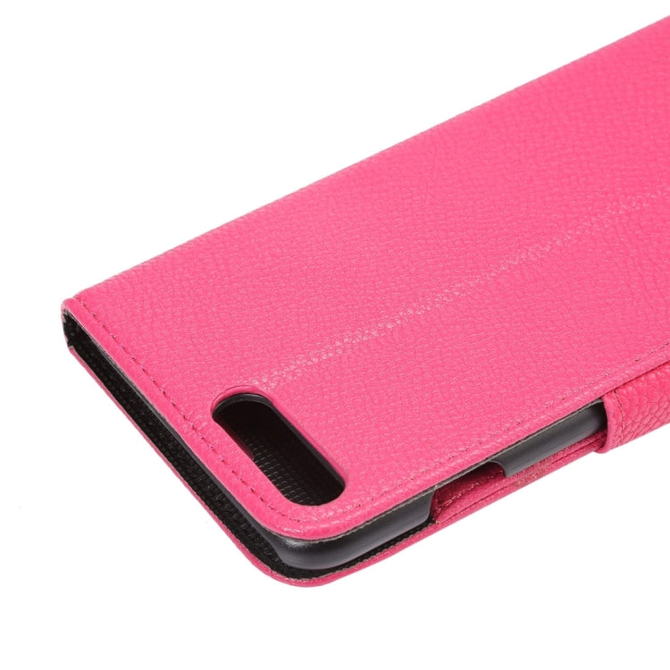 For iPhone 8 Plus & 7 Plus   Lichi Texture Magnetic Adsorption Horizontal Flip Leather Case with Card Slot & Holder & Wallet