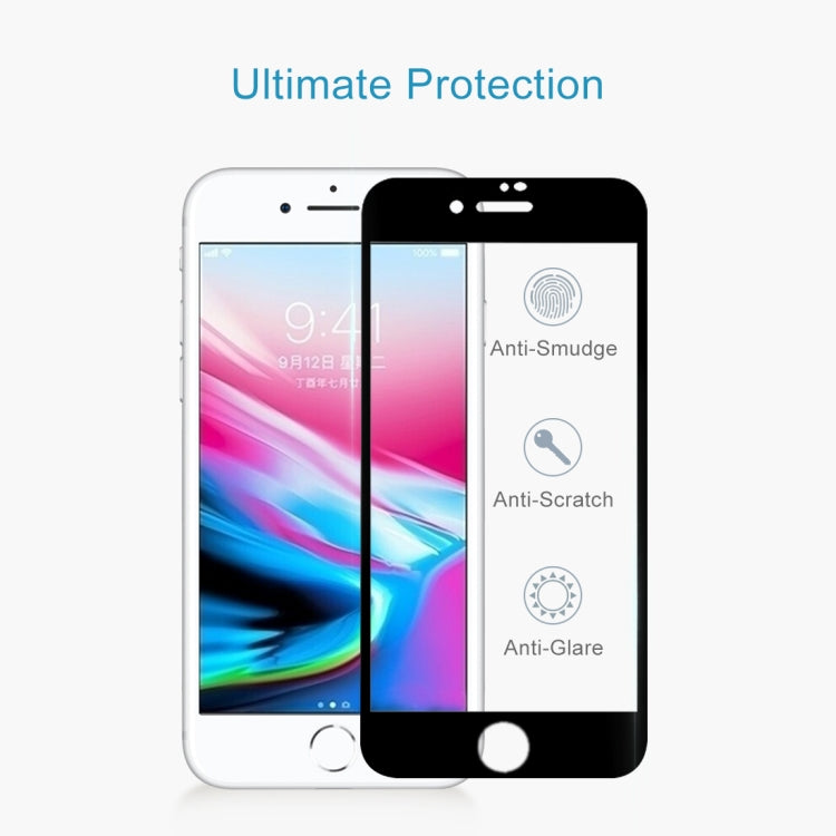 For iPhone 8 0.26mm 9H Surface Hardness 2.5D Explosion-proof Full Screen Silk-screen Tempered Glass Screen Film