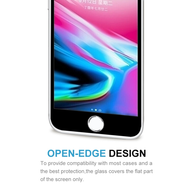 For iPhone 8 0.26mm 9H Surface Hardness 2.5D Explosion-proof Full Screen Silk-screen Tempered Glass Screen Film