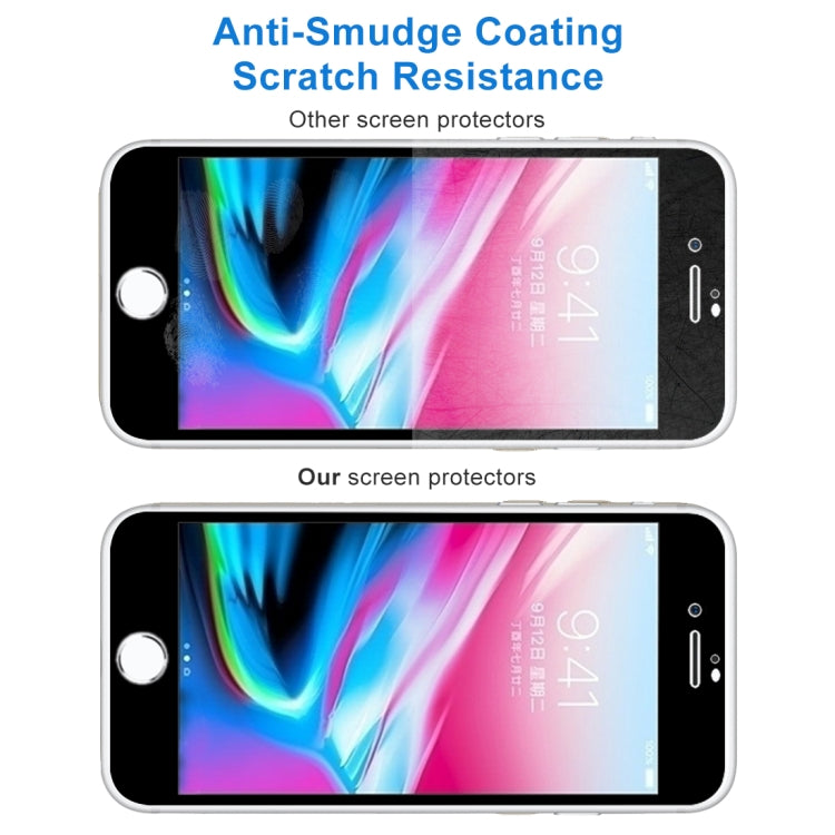 For iPhone 8 0.26mm 9H Surface Hardness 2.5D Explosion-proof Full Screen Silk-screen Tempered Glass Screen Film