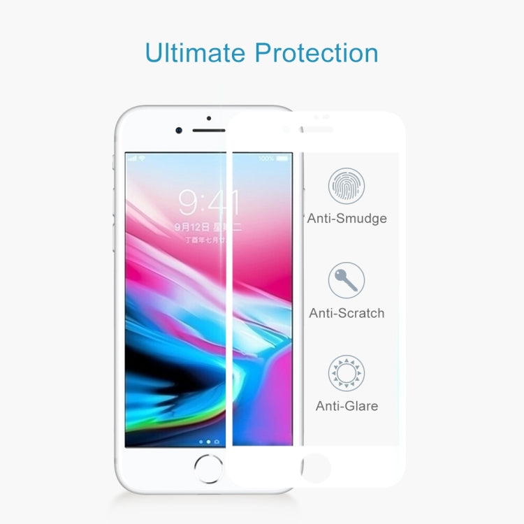 For iPhone 8 0.26mm 9H Surface Hardness 2.5D Explosion-proof Full Screen Silk-screen Tempered Glass Screen Film