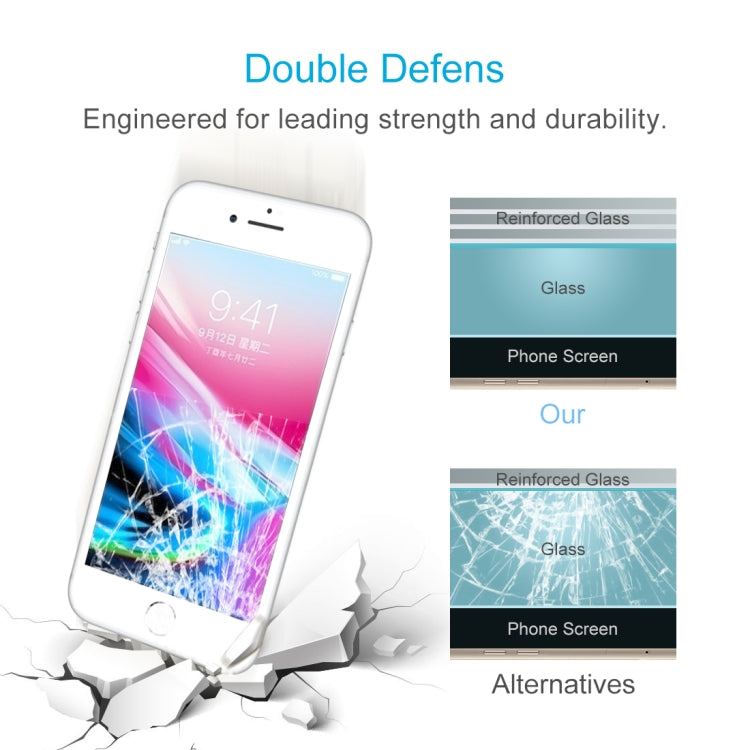 For iPhone 8 0.26mm 9H Surface Hardness 2.5D Explosion-proof Full Screen Silk-screen Tempered Glass Screen Film