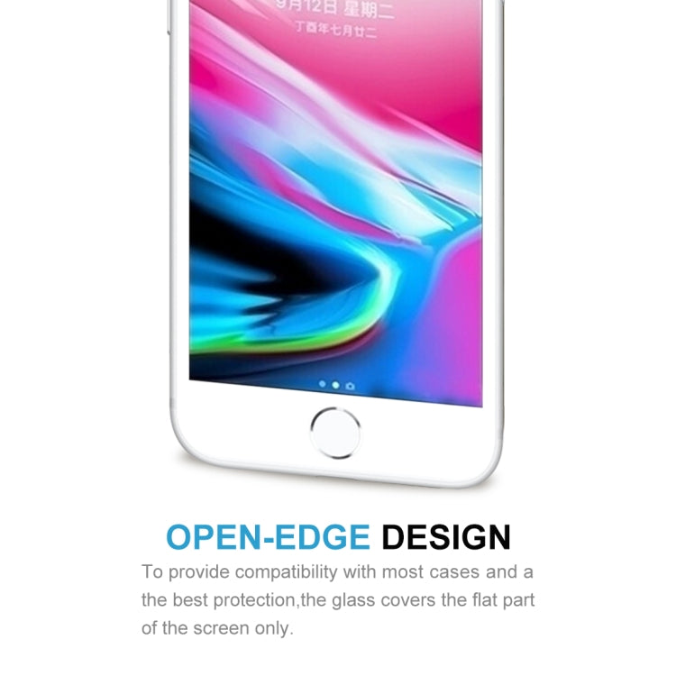 For iPhone 8 0.26mm 9H Surface Hardness 2.5D Explosion-proof Full Screen Silk-screen Tempered Glass Screen Film