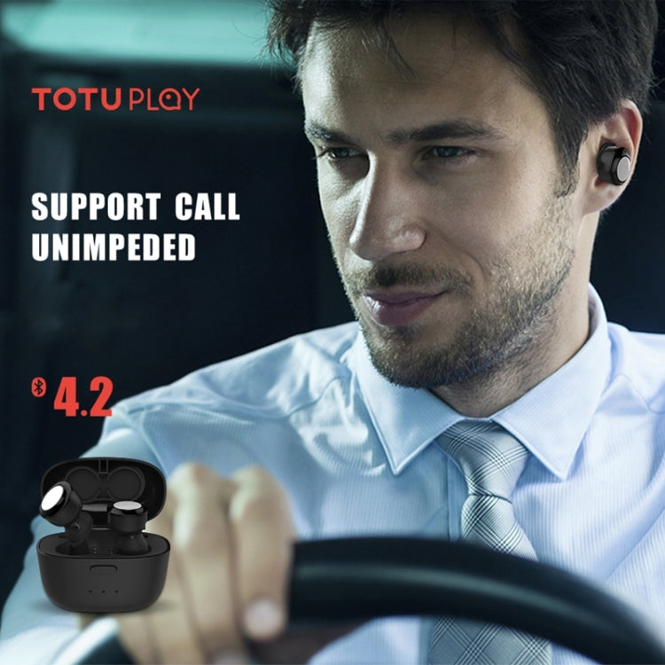 TOTUDESIGN Touree Series IPX4 Waterproof Mini TWS V4.2 + EDR Bluetooth Headset, Cable Length: 30cm, For iPad, iPhone, Galaxy, Huawei, Xiaomi, LG, HTC and Other Smart Phones