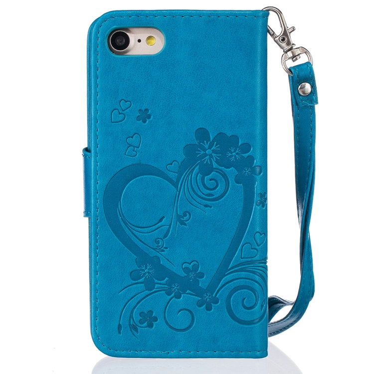 For iPhone SE 2020 & 8 & 7 Pressed Flowers Butterfly Love Pattern Horizontal Flip Leather Case with Holder & Card Slots & Wallet & Lanyard & Photo Frame