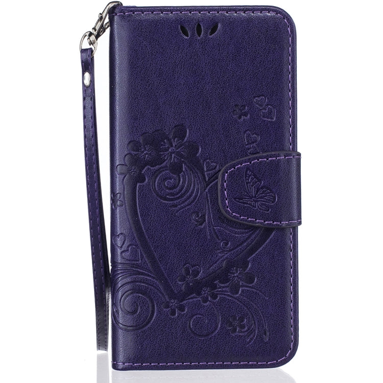 For iPhone SE 2020 & 8 & 7 Pressed Flowers Butterfly Love Pattern Horizontal Flip Leather Case with Holder & Card Slots & Wallet & Lanyard & Photo Frame