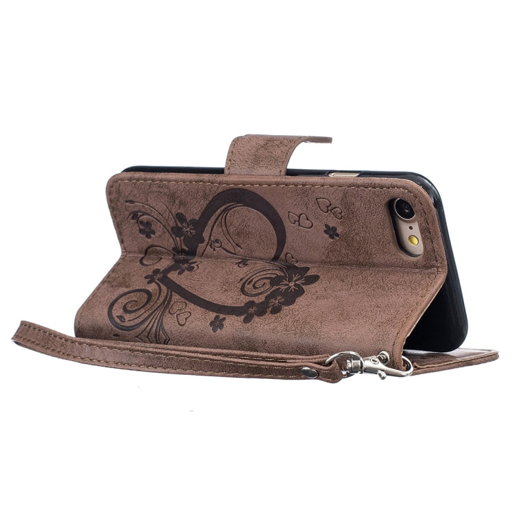 For iPhone SE 2020 & 8 & 7 Pressed Flowers Butterfly Love Pattern Horizontal Flip Leather Case with Holder & Card Slots & Wallet & Lanyard & Photo Frame
