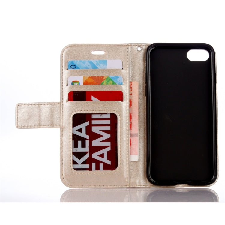 For iPhone SE 2020 & 8 & 7 Mandragora Pattern Crystal Encrusted Horizontal Flip Leather Case with Card Slot & Holder & Wallet & Lanyard