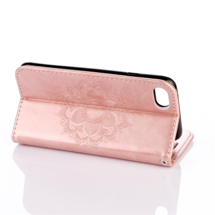 For iPhone SE 2020 & 8 & 7 Mandragora Pattern Crystal Encrusted Horizontal Flip Leather Case with Card Slot & Holder & Wallet & Lanyard