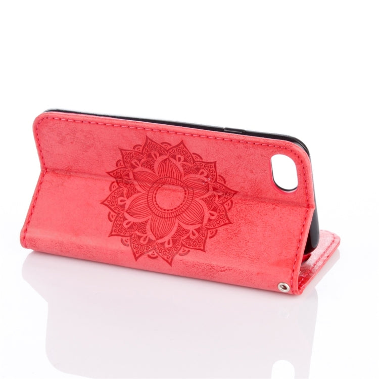 For iPhone SE 2020 & 8 & 7 Mandragora Pattern Crystal Encrusted Horizontal Flip Leather Case with Card Slot & Holder & Wallet & Lanyard