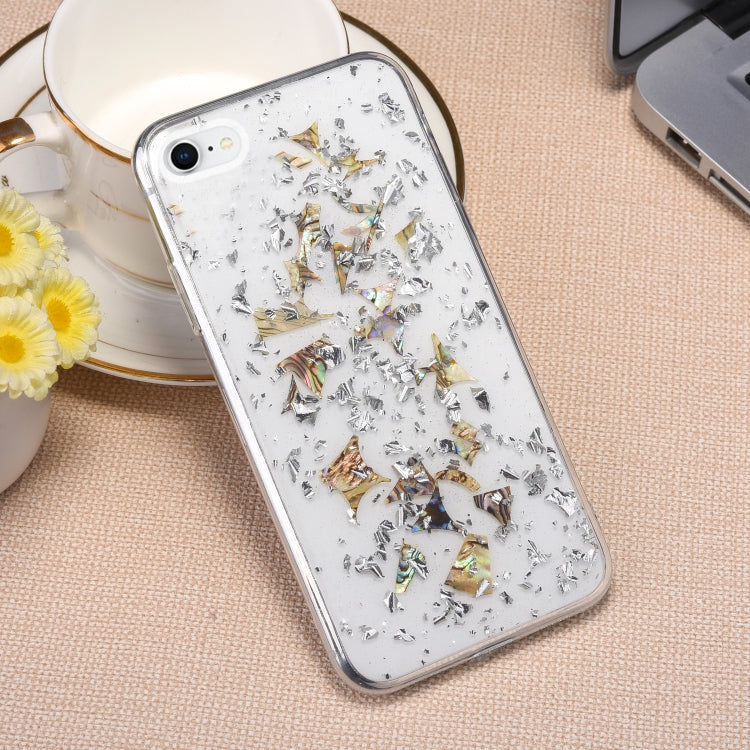 For iPhone SE 2020 & 8 & 7 Glitter Shell Pattern Protective Back Cover Soft Case