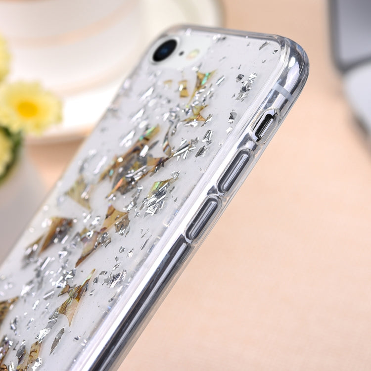 For iPhone SE 2020 & 8 & 7 Glitter Shell Pattern Protective Back Cover Soft Case