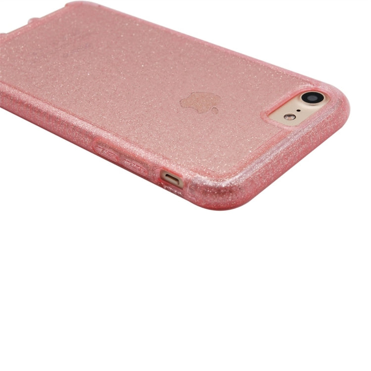 For iPhone SE 2020 & 8 & 7 Flash Powder Translucent Shockproof Protective Case