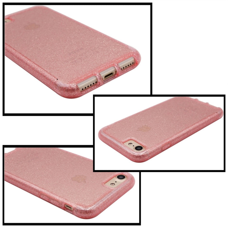 For iPhone SE 2020 & 8 & 7 Flash Powder Translucent Shockproof Protective Case
