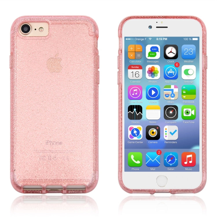 For iPhone SE 2020 & 8 & 7 Flash Powder Translucent Shockproof Protective Case
