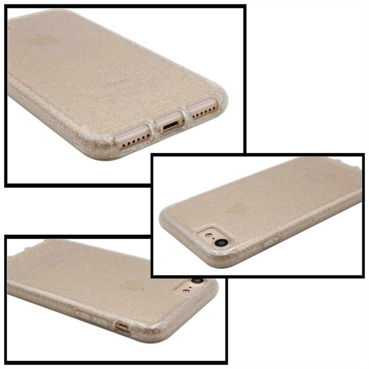 For iPhone SE 2020 & 8 & 7 Flash Powder Translucent Shockproof Protective Case
