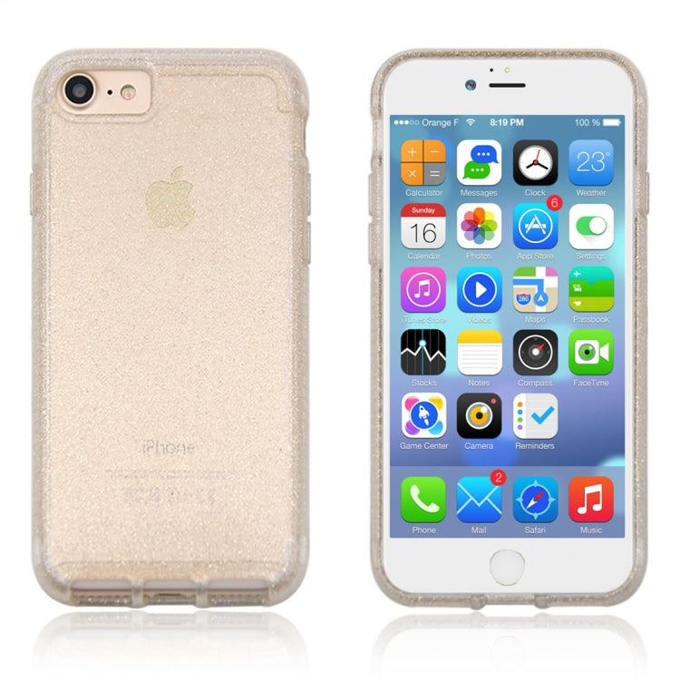 For iPhone SE 2020 & 8 & 7 Flash Powder Translucent Shockproof Protective Case