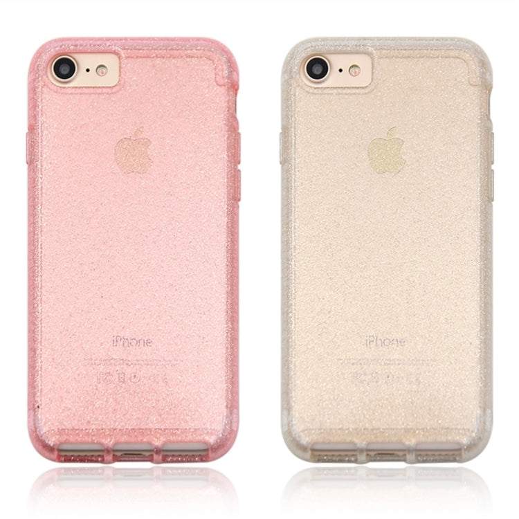 For iPhone SE 2020 & 8 & 7 Flash Powder Translucent Shockproof Protective Case
