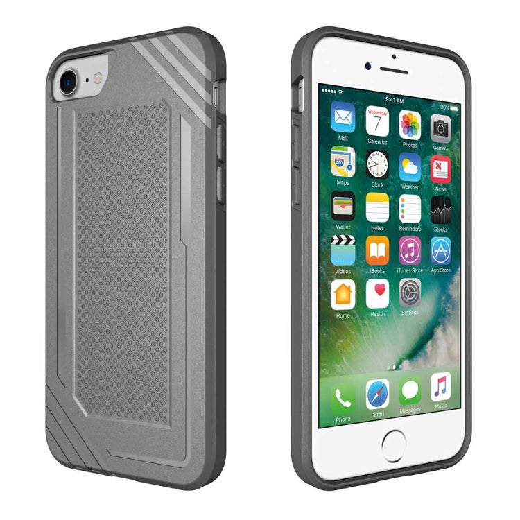 For iPhone SE 2020 & 8 & 7 & 6 Lattice Texture TPU Shockproof Protective Back Cover Case