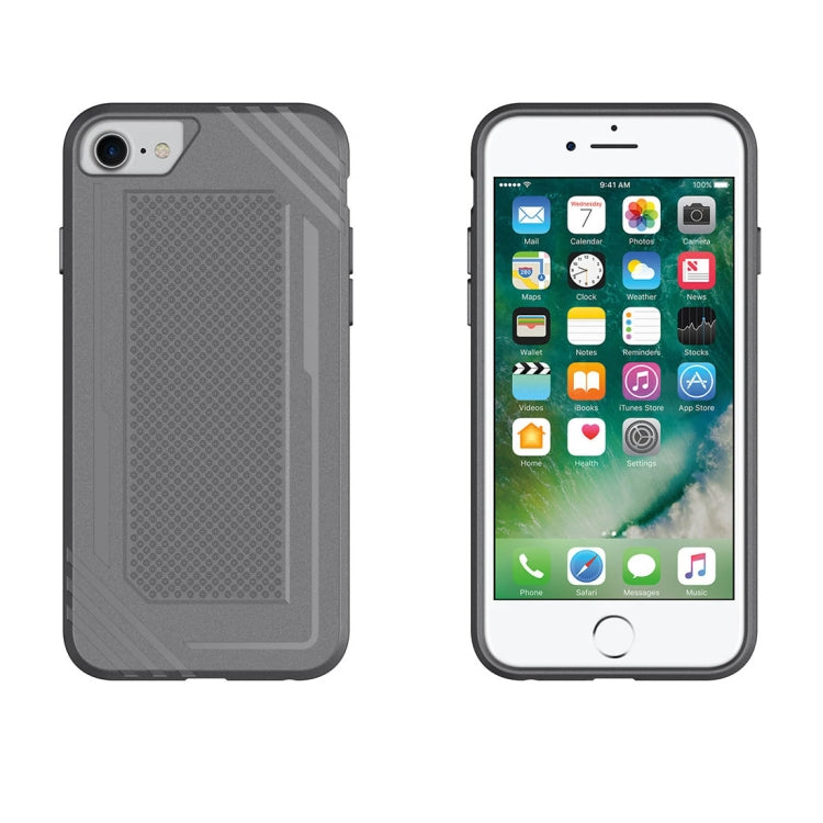 For iPhone SE 2020 & 8 & 7 & 6 Lattice Texture TPU Shockproof Protective Back Cover Case