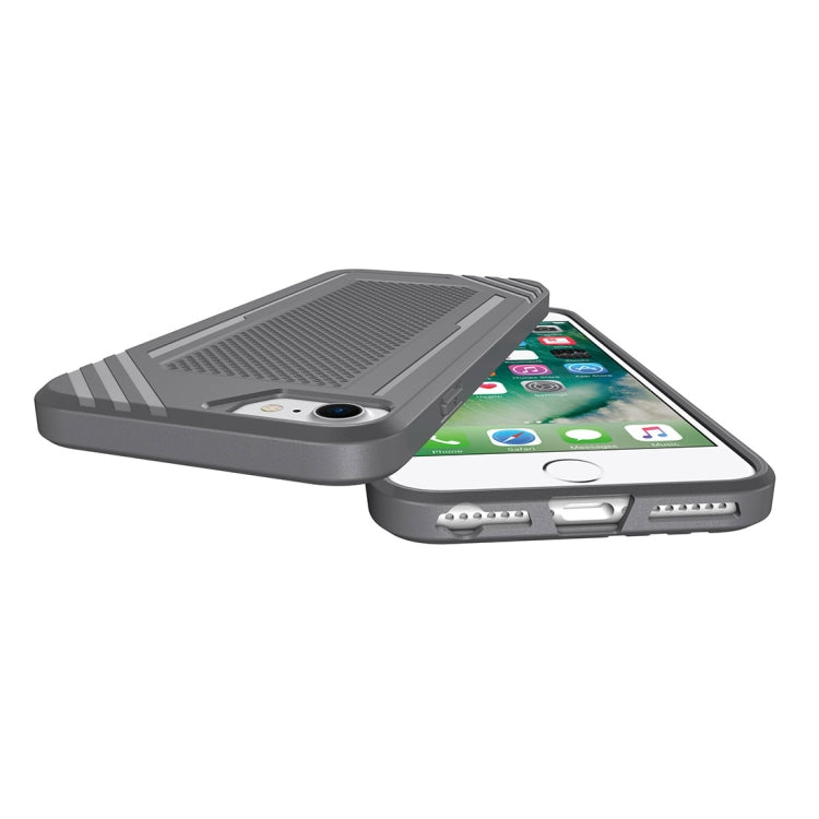 For iPhone SE 2020 & 8 & 7 & 6 Lattice Texture TPU Shockproof Protective Back Cover Case