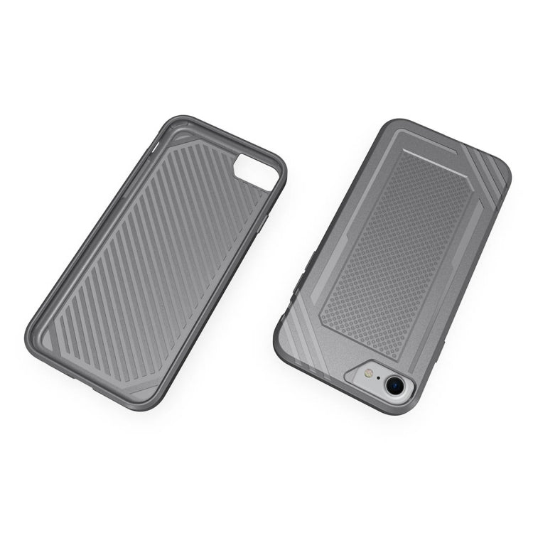For iPhone SE 2020 & 8 & 7 & 6 Lattice Texture TPU Shockproof Protective Back Cover Case