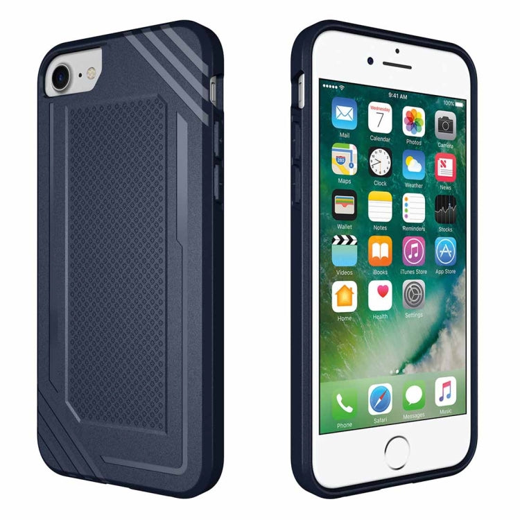 For iPhone SE 2020 & 8 & 7 & 6 Lattice Texture TPU Shockproof Protective Back Cover Case