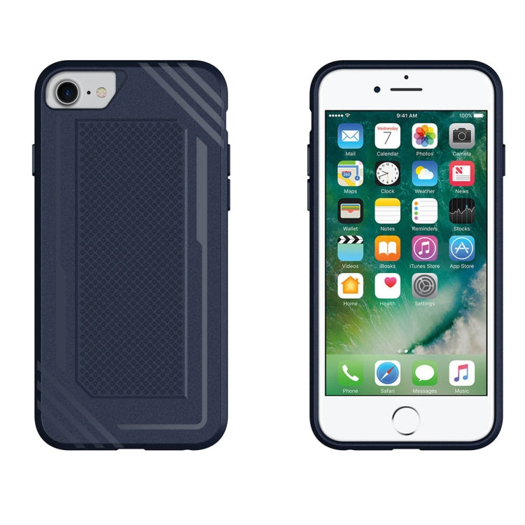 For iPhone SE 2020 & 8 & 7 & 6 Lattice Texture TPU Shockproof Protective Back Cover Case