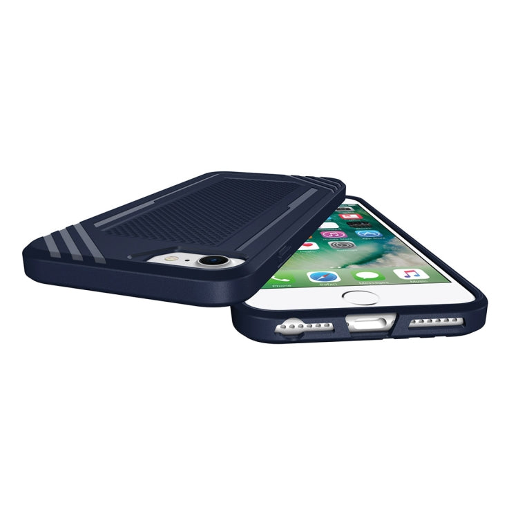 For iPhone SE 2020 & 8 & 7 & 6 Lattice Texture TPU Shockproof Protective Back Cover Case