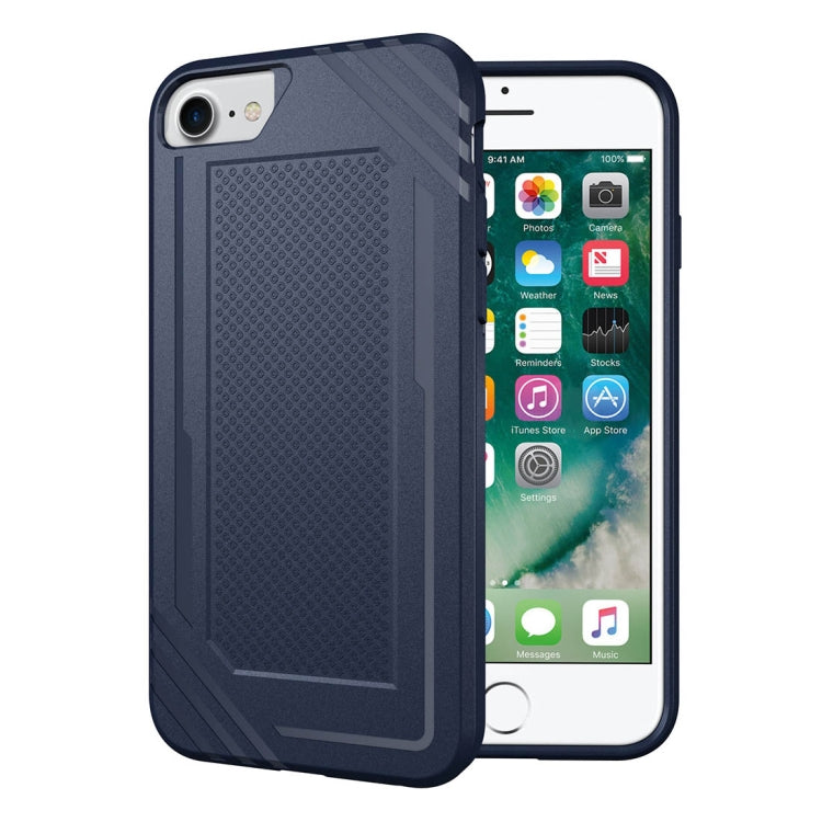For iPhone SE 2020 & 8 & 7 & 6 Lattice Texture TPU Shockproof Protective Back Cover Case
