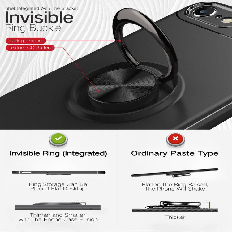 Metal Ring Holder 360 Degree Rotating TPU Case For iPhone SE 2020 & 8 & 7