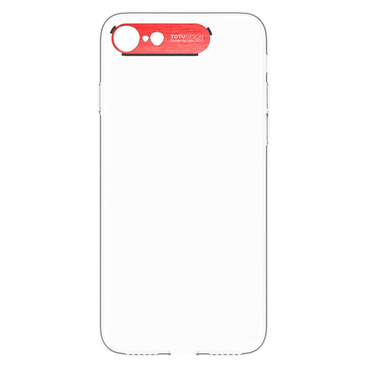 TOTUDESIGN  Clear Crystal Series Transparent PC Protective Case For iPhone SE 2020 & 8 & 7(Red)