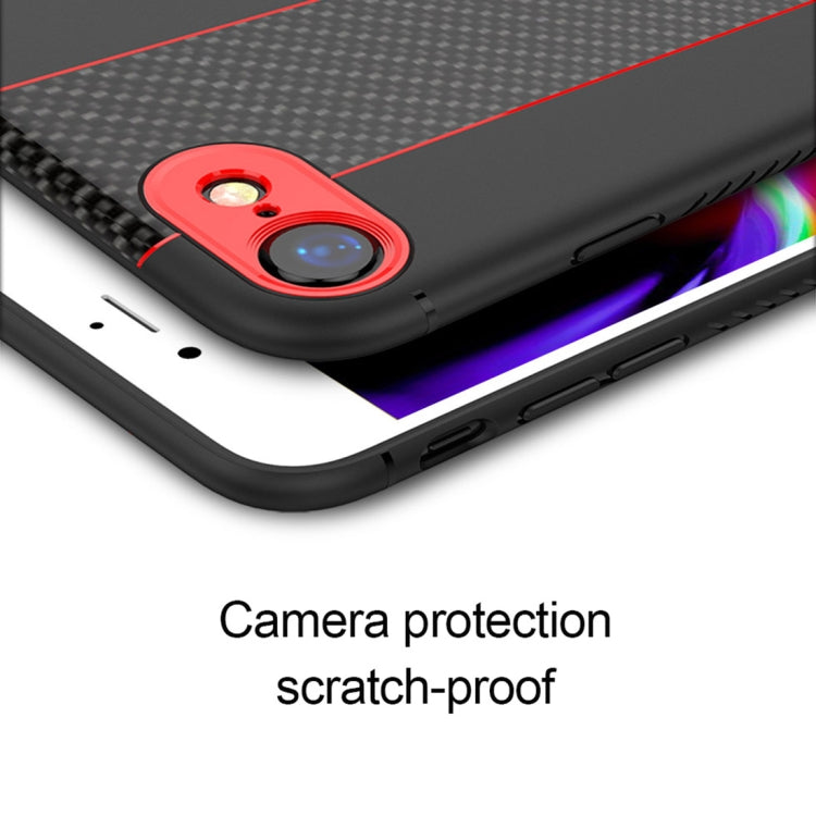 TOTUDESIGN  Colourful Series TPU+PC+Carbon Fibre Protective Case For iPhone SE 2020 & 8 & 7