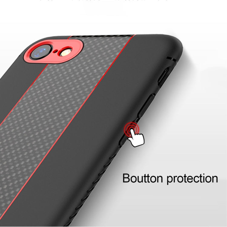 TOTUDESIGN  Colourful Series TPU+PC+Carbon Fibre Protective Case For iPhone SE 2020 & 8 & 7