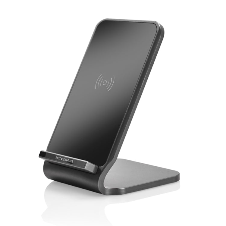 N11 DC5V 1A / 9V 1.1A 10W Max Output Metal Qi Standard 2 Coil Wireless Charger, For iPhone X & 8 & 8 Plus, Galaxy S8 & S8 +, Huawei, Xiaomi, LG, Nokia, Google and Other Smart Phones(Black)