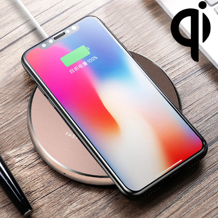 N9 5V/1A Output Aviation Aluminum Qi Standard Wireless Charger, For iPhone X & 8 & 8 Plus, Galaxy S8 & S8 +, Huawei, Xiaomi, LG, Nokia, Google and Other Smart Phones
