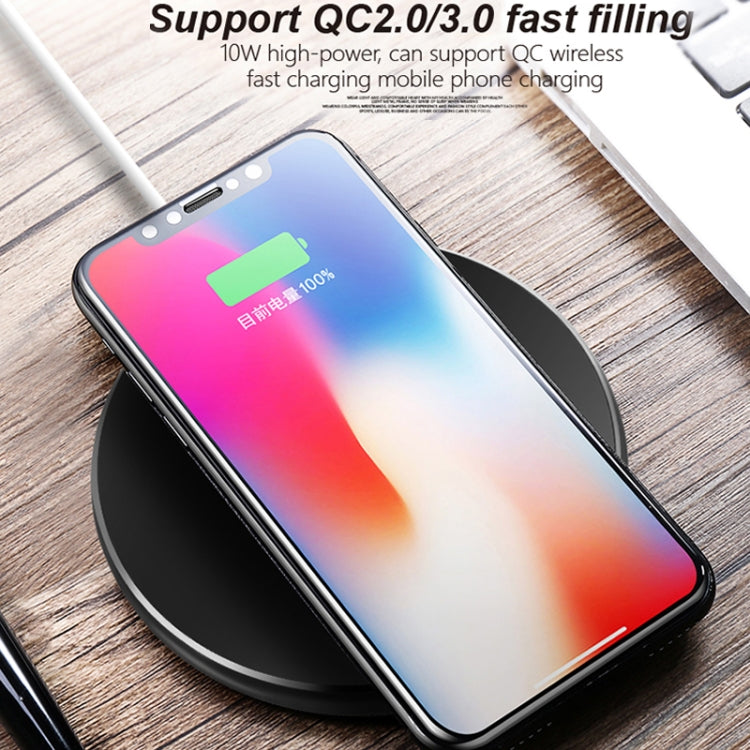 N9 5V/1A Output Aviation Aluminum Qi Standard Wireless Charger, For iPhone X & 8 & 8 Plus, Galaxy S8 & S8 +, Huawei, Xiaomi, LG, Nokia, Google and Other Smart Phones