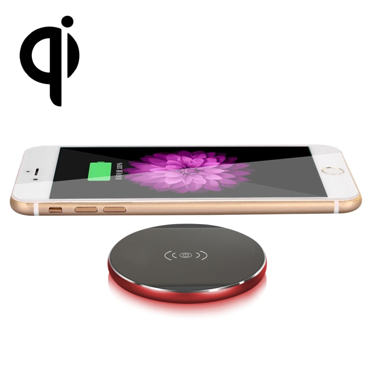 N8 5V/1A Output Aviation Aluminum Qi Standard Wireless Charger, For iPhone X & 8 & 8 Plus, Galaxy S8 & S8 +, Huawei, Xiaomi, LG, Nokia, Google and Other Smart Phones
