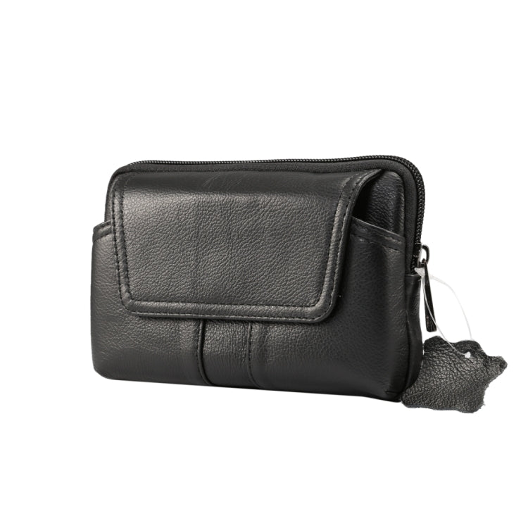 5.2 inch and Below Universal Genuine Leather Men Horizontal Style Case Waist Bag with Belt Hole, For iPhone, Samsung, Sony, Huawei, Meizu, Lenovo, ASUS, Oneplus, Xiaomi, Cubot, Ulefone, Letv, DOOGEE, Vkworld, and other
