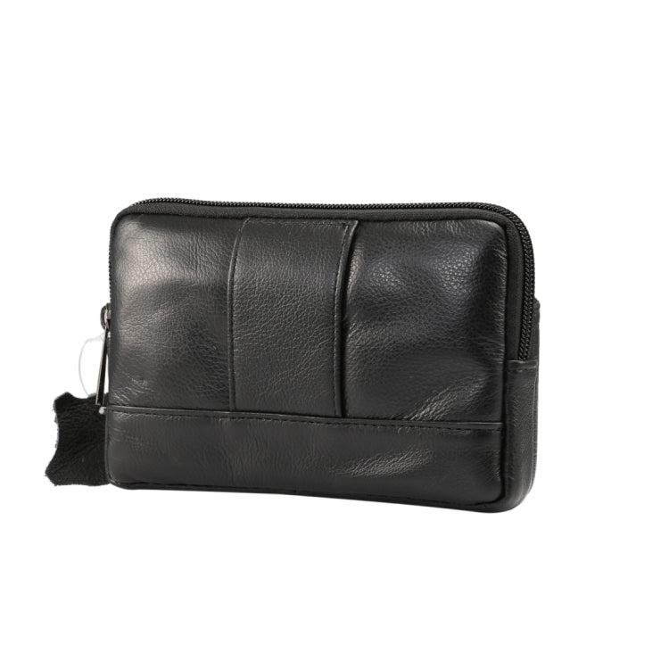 5.2 inch and Below Universal Genuine Leather Men Horizontal Style Case Waist Bag with Belt Hole, For iPhone, Samsung, Sony, Huawei, Meizu, Lenovo, ASUS, Oneplus, Xiaomi, Cubot, Ulefone, Letv, DOOGEE, Vkworld, and other