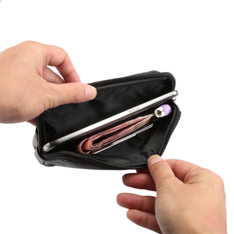 5.2 inch and Below Universal Genuine Leather Men Horizontal Style Case Waist Bag with Belt Hole, For iPhone, Samsung, Sony, Huawei, Meizu, Lenovo, ASUS, Oneplus, Xiaomi, Cubot, Ulefone, Letv, DOOGEE, Vkworld, and other
